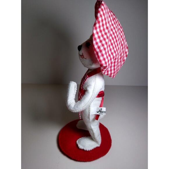 ANNALEE Be Mine Love Heart Valentines Dressed White Chef Cook Bear Doll 9" - Picture 3 of 6